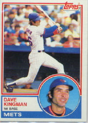 1983 Topps      160     Dave Kingman